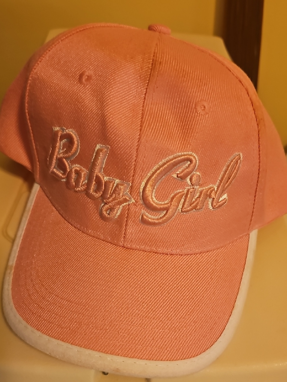 Pink "Baby Girl" Embroidered Baseball Cap